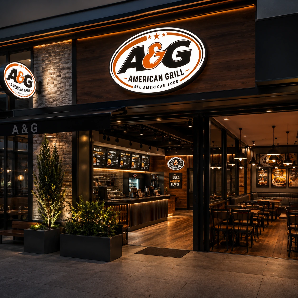 Inside an A&G restaurant