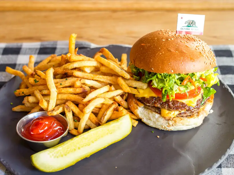 Double-G burger combo with fries